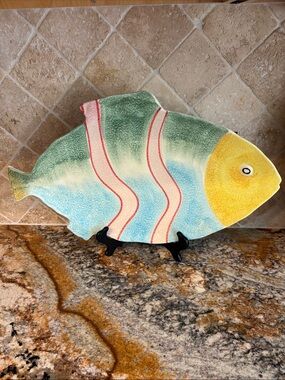 Vietri Hand Painted Fish Serving Platter -Italy
